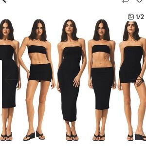 NWT Skims Convertible Swim Black Strapless Dress new bathing suit